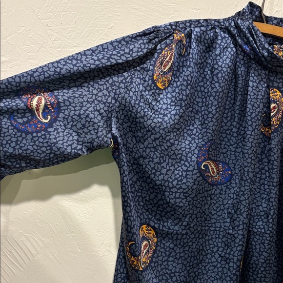 Vintage Tess Paisley Turtleneck Blouse - Picture 4 of 10